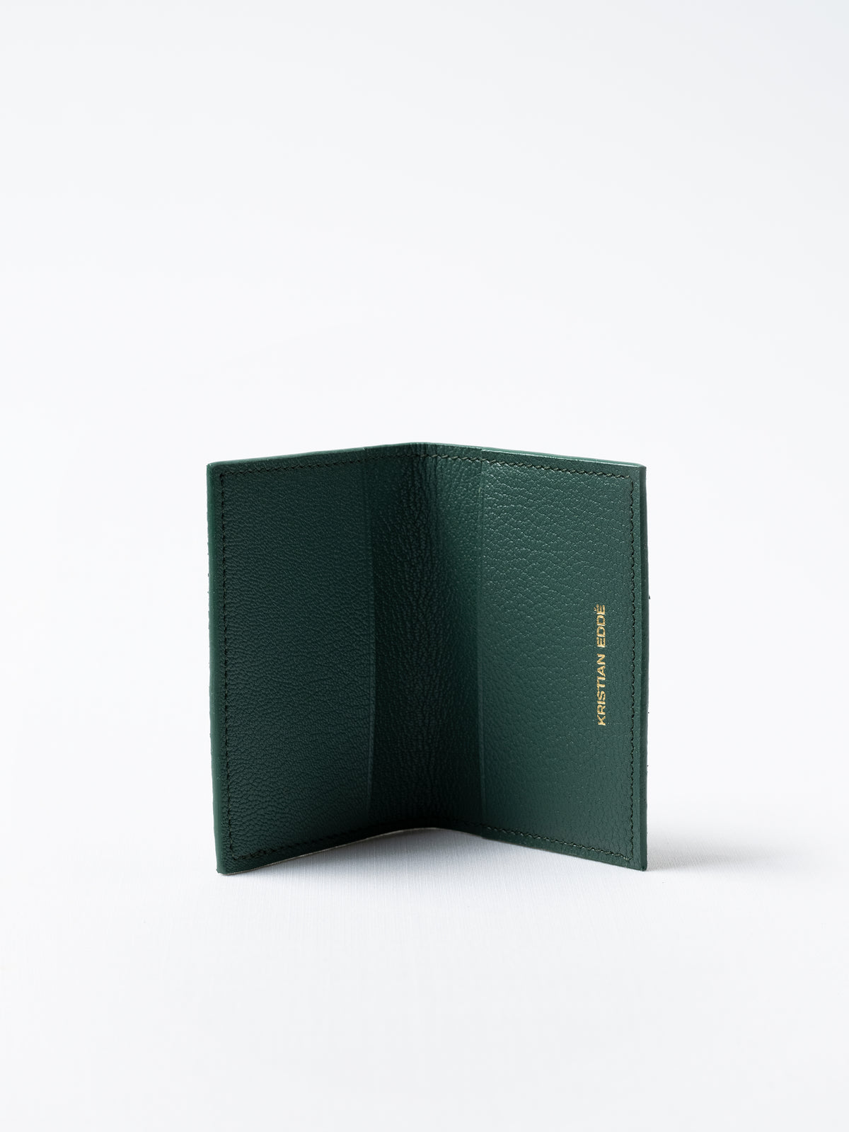 Card Holder / Wallet プレミアムサーモンレザーカードホルダー / ウォレット Green